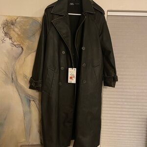 Zara | Faux Leather Trench